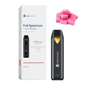 Full Spectrum CBD Vape for Relief 850mg (Type: Relief, Terpene Profile: Bubblegum)